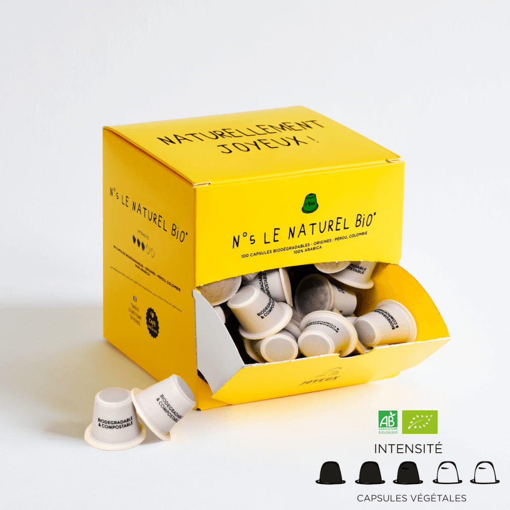 Coffee in capsules N°5 Le Naturel-Bio* x100